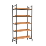 Bibliotheksregal 200 cm hoch, 101x50 cm (B/T) doppelseitig, 5 Böden, 